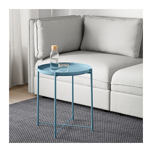 GLADOM Meja baki, Hijau, Hitam, Biru &amp; Putih 45x53 cm