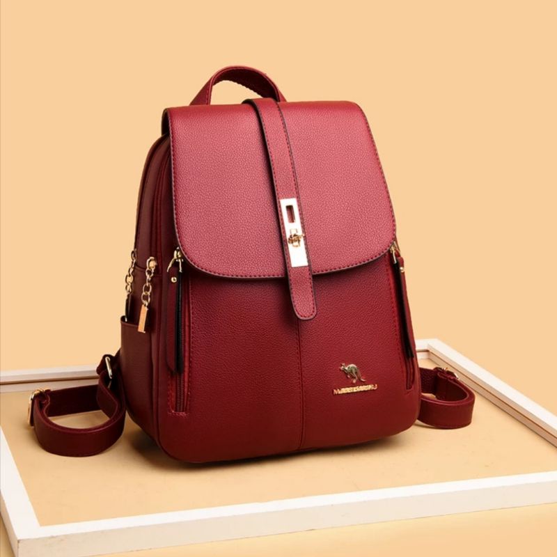 Tas Ransel Wanita Import Dollyn Cabella Ransel Azela D20183 FASHION WANITA RESTOK KULIT-Maroon