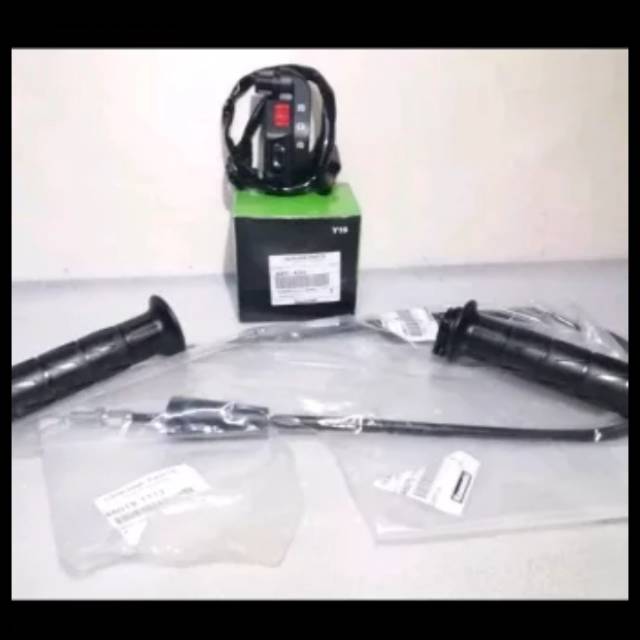 Saklar kanan ksr set grip kanan kiri kabel gas original kawasaki