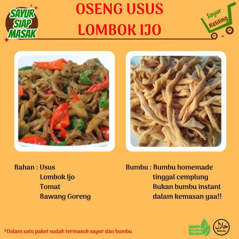 

SAYUR KELILING - OSENG USUS LOMBOK HIJAU - SAYUR SIAP MASAK ( SUDAH TERMASUK BUMBU HOMEMADE )