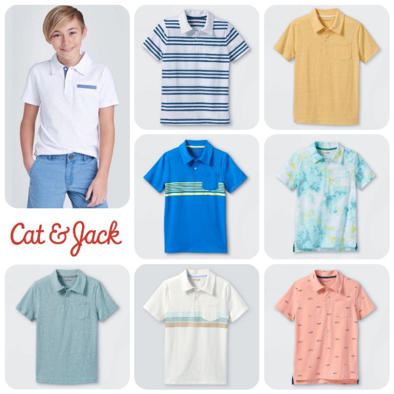 Kaos Polo Anak CNJ / Boys Knit Polo Shirt CNJ / 4-16 tahun