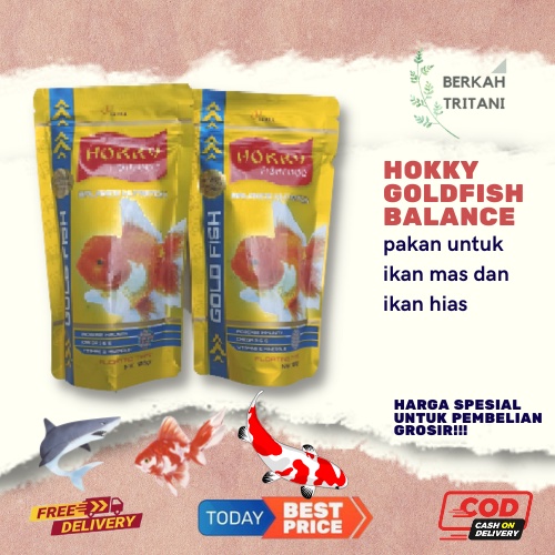 Pakan Ikan Koki Hokky Fishfood Goldfish 100gr pelet ikan makanan Ikan