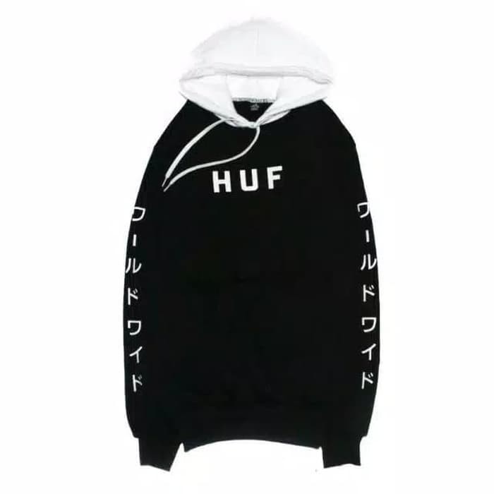 [COD] SWETER DISTRO HOODIE PRIA HUF PUTIH