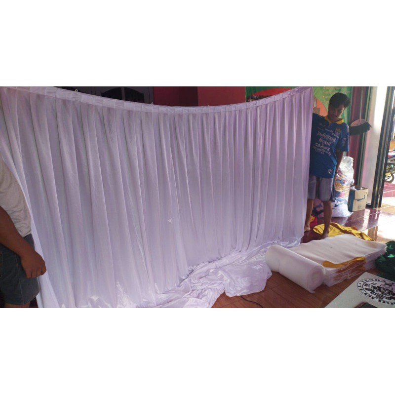 BACKDROP WEDDING / BAKCDROP AKAD POLOS/ BEGRON DINDING