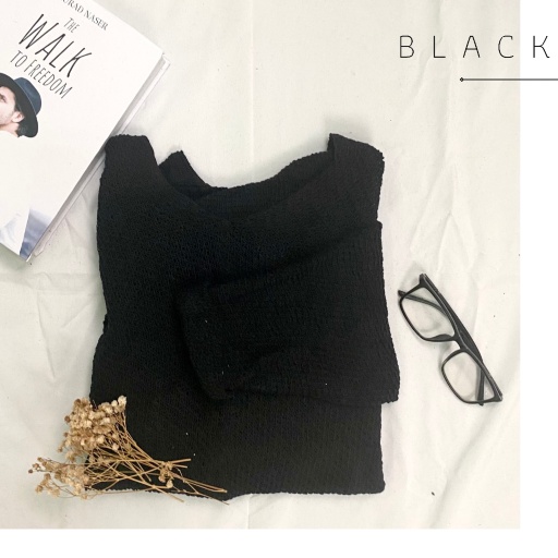 CARDIGAN RAJUT / BATWING KELELAWAR CARDIGAN / CARDIGAN BIG SIZE(PREMIUM)-BLACK