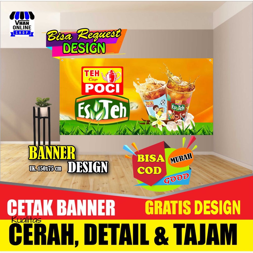 Jual Spanduk Banner Es Teh Poci Model Besar Keren Bagus Indonesia ...