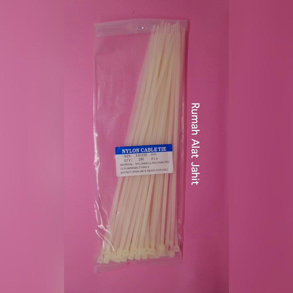 Nylon Kabel Tis / Cable tie / Pengikat Kabel Ukuran 3,6 x 250 mm