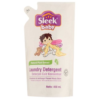 Sleek Baby Laundry Detergent Sabun  Cuci  Baju  Reffil 450 ml 