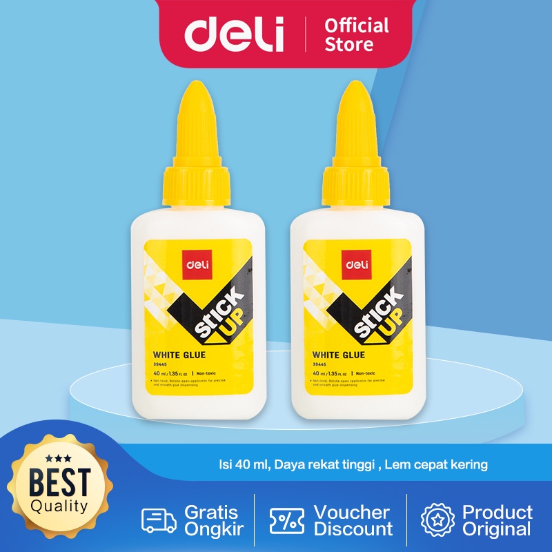 

DELI Lem Cair Putih 40 ml / cepat kering melekat sangat kuat tidak beracun E39445