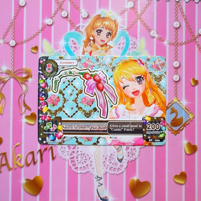 Kartu Aikatsu Indo Promotion Asli Murah Accessory Ichigo Natural Strawberry Hair Band