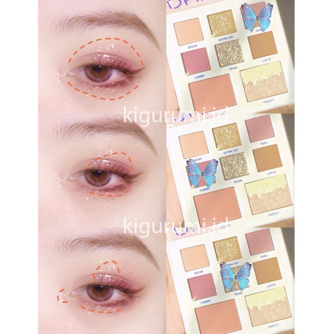 DIKALU FREE KACA Milktea Series 8 Warna Eyeshadow Pallete Matte Eyeshadow Palet Waterproof And Drable XX042