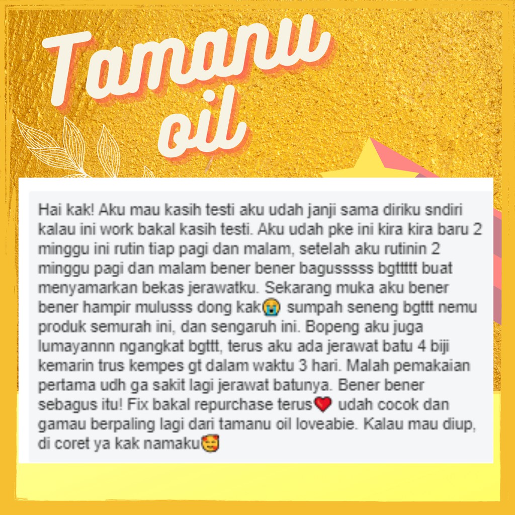 Tamanu oil 5ml by loveabiee tamanuoil untuk bopeng jerawat acne stretch mark bruntusan travel size