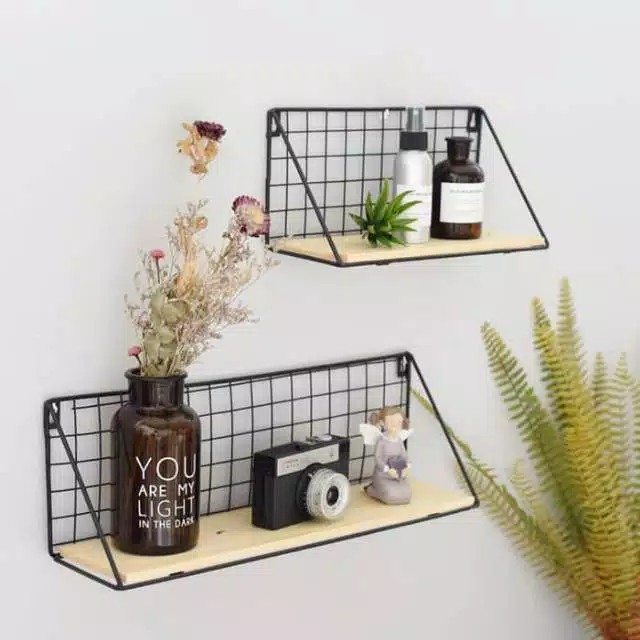 [BOGOR] RAK DINDING BESI TEBAL Lebar 35cm Rak Gantung Vintage Organizer Wall Grid Wall