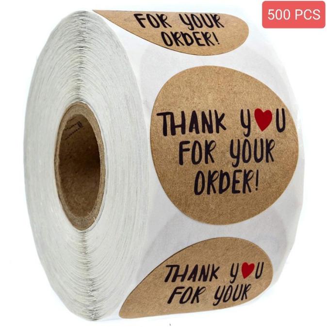 

Stiker THANK YOU FOR YOUR ORDER (500pcs Kraft Paper) Tempelan
