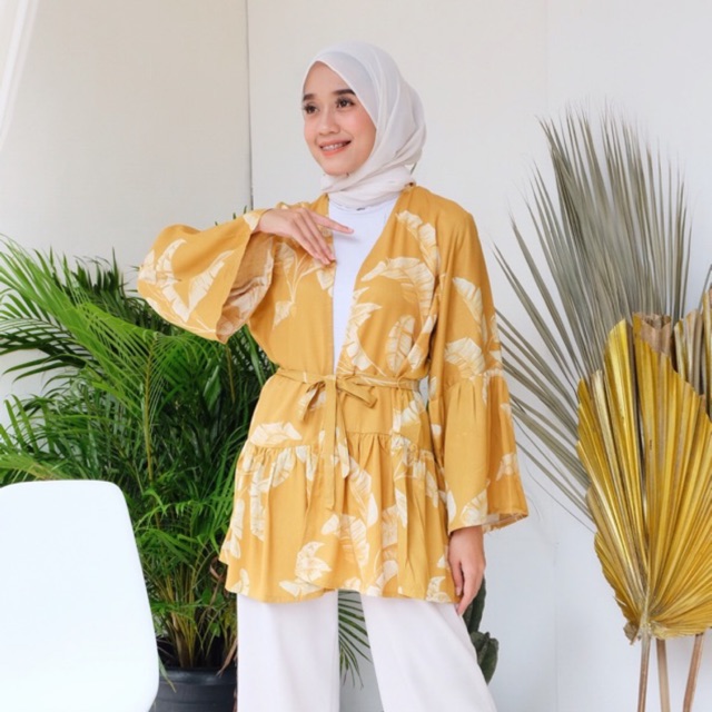 Banana Leaf Boho Outer /Kimono/Kimono outer/Outer bohemian/Outer boho/Bohemian dress/Dress