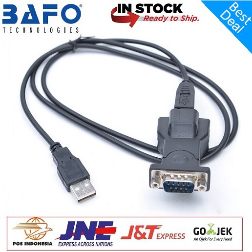 Usb To Serial Db 9 Converter Bafo Usb To Rs232 Shopee Indonesia