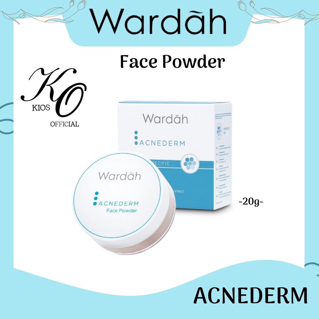 Wardah Acnederm Face Powder 20g | Bedak Kulit Berjerawat