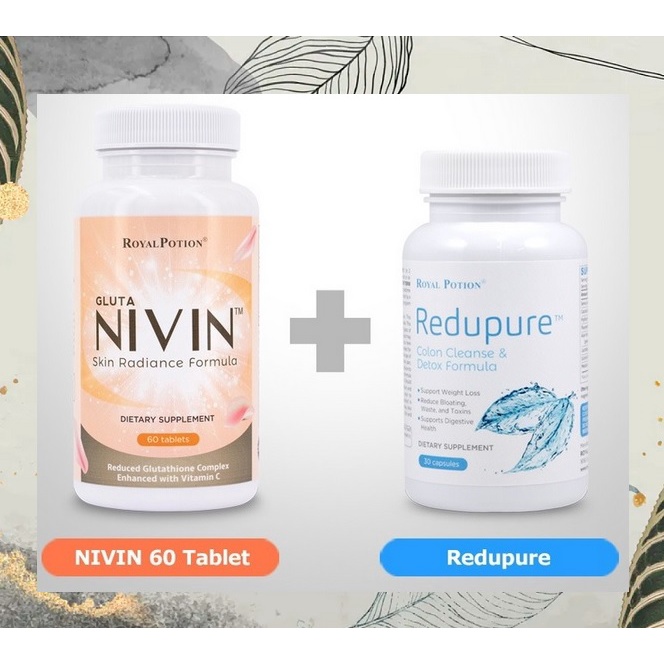 Combo pemutih I : GLUTA NIVIN 60 + REDUPURE