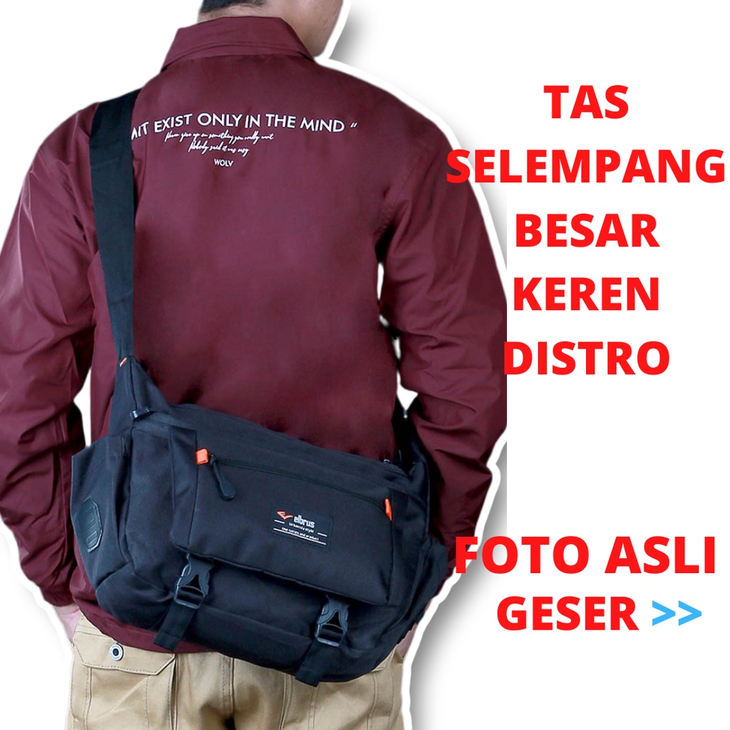 [157] Tas Selempang Pria Besar Model Terbaru Original Distro Tas Slempang Waisbag Slingbag Cowok Ker