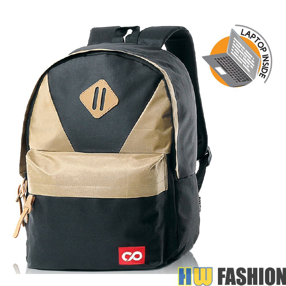 Inficlo - INF 344 Tas Punggung Ransel Pria Wanita Hitam Coklat murah original cibaduyut