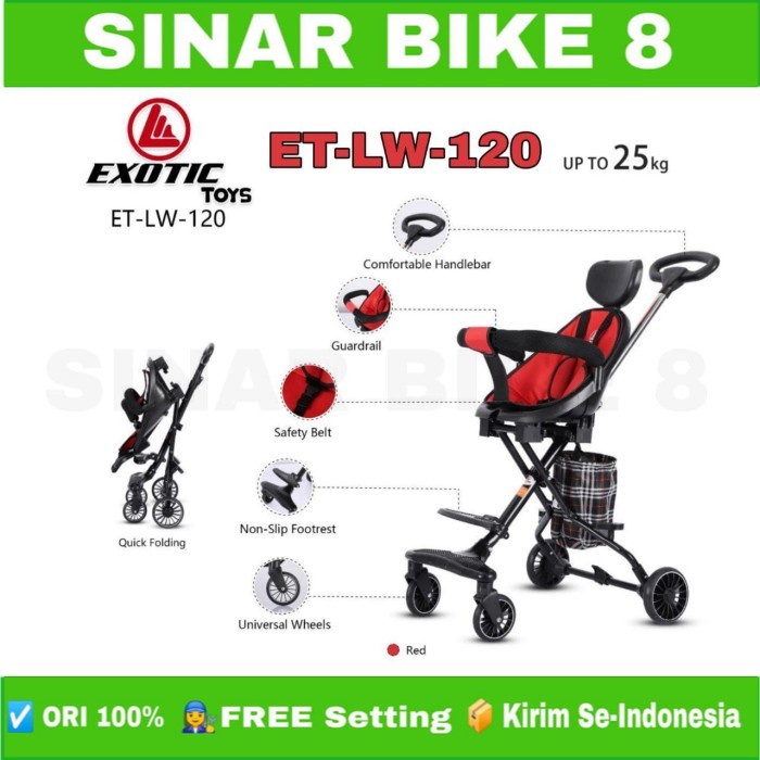 Kereta Dorong Anak Bayi  Magic Stoller Baby EXOTIC ET LW 120 Sandaran