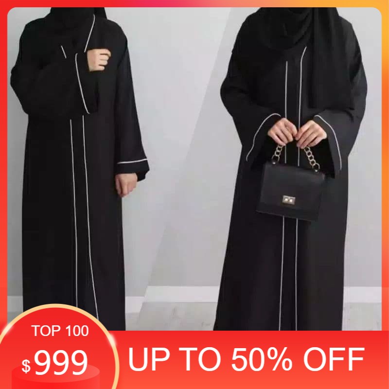 Terbaru Abaya Hitam Turkey Abaya Bordir Bahan JetBlack Lembut Kwalitas Boutique Arab 2021