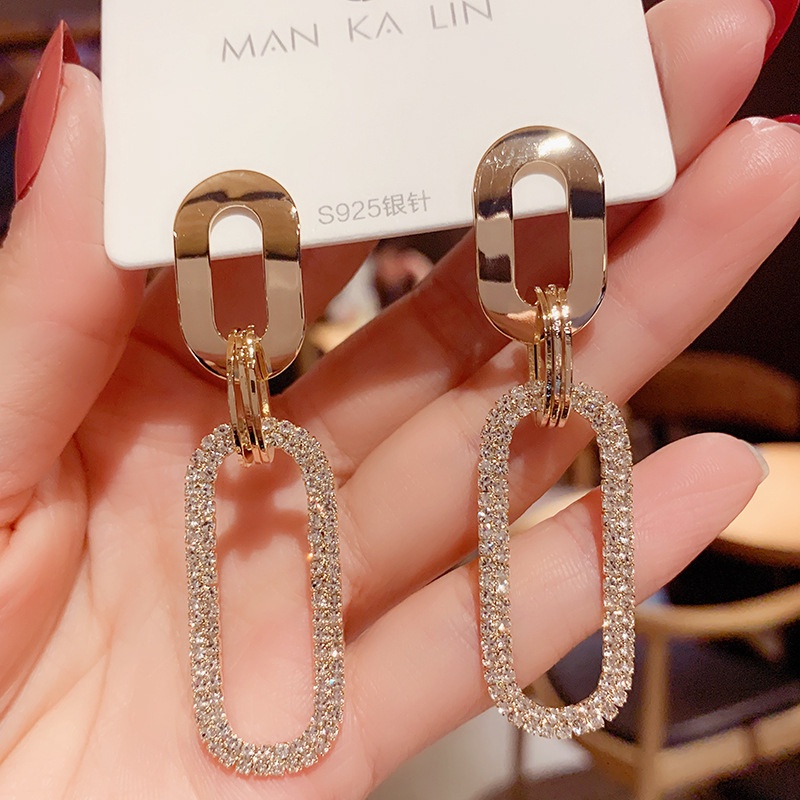 Anting Bentuk Oval Gaya Korea Untuk Wanita