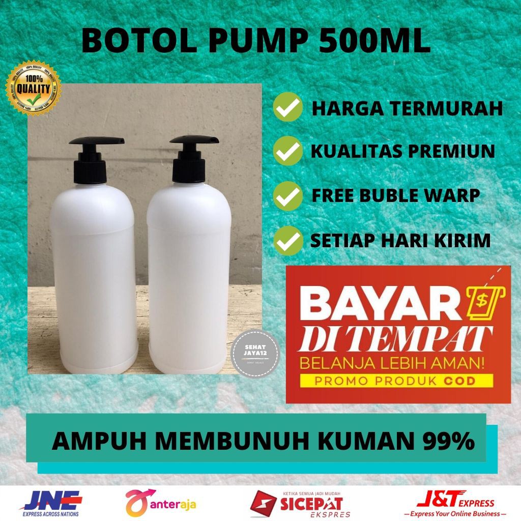 BOTOL PUMP 500ML BOTOL PLASTIK BOTOL HAND SANITIZER BOTOL KOSONG BOTOL PLASTIK MURAH BOTOL POMPA