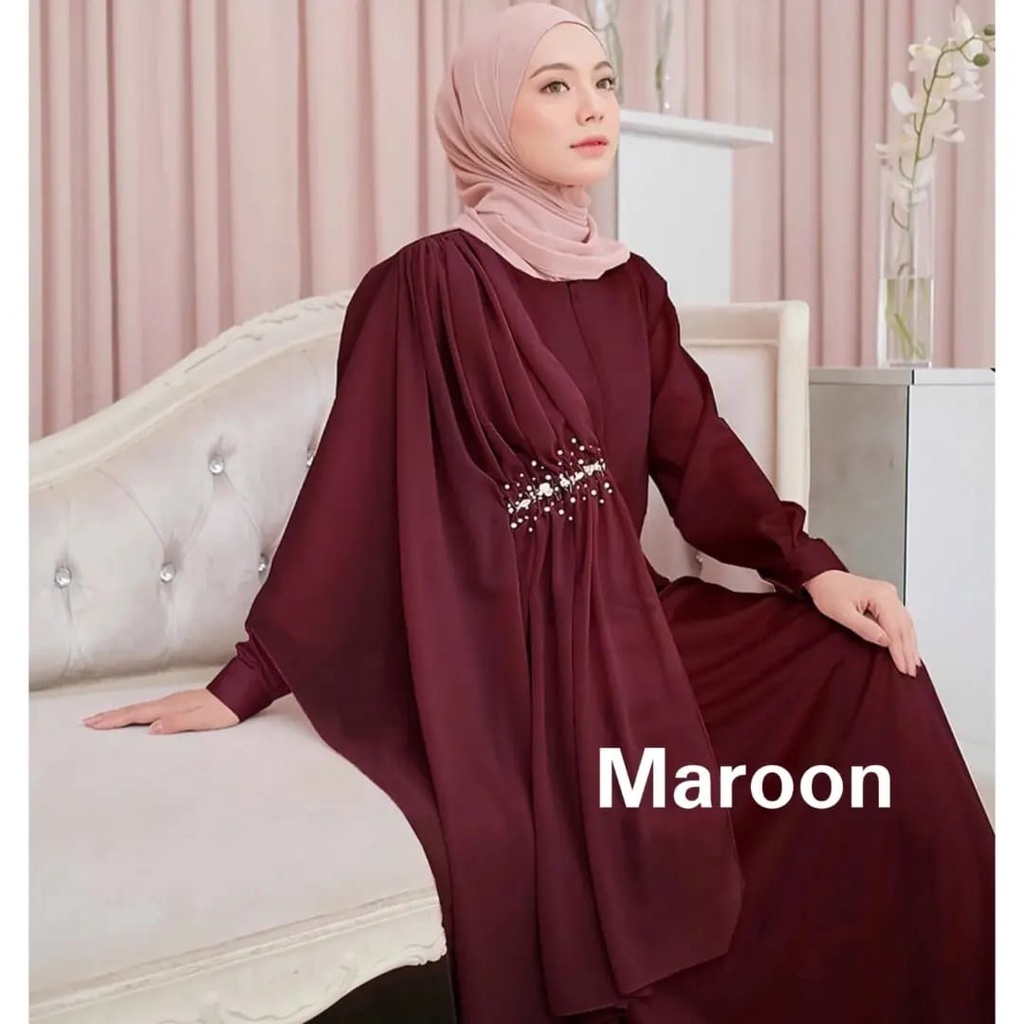 CELINE DRESS VANILLAHIJABOFFICIAL vanilla hijab S M L XL LILAC REVLON ROSE NAVY MAROON BLUE DENIM AYANA DRESS