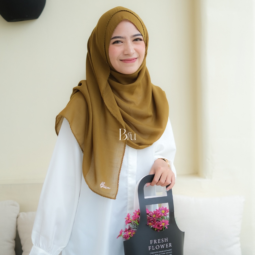 Hijab Pashmina Shawl Voal Crochet Polos