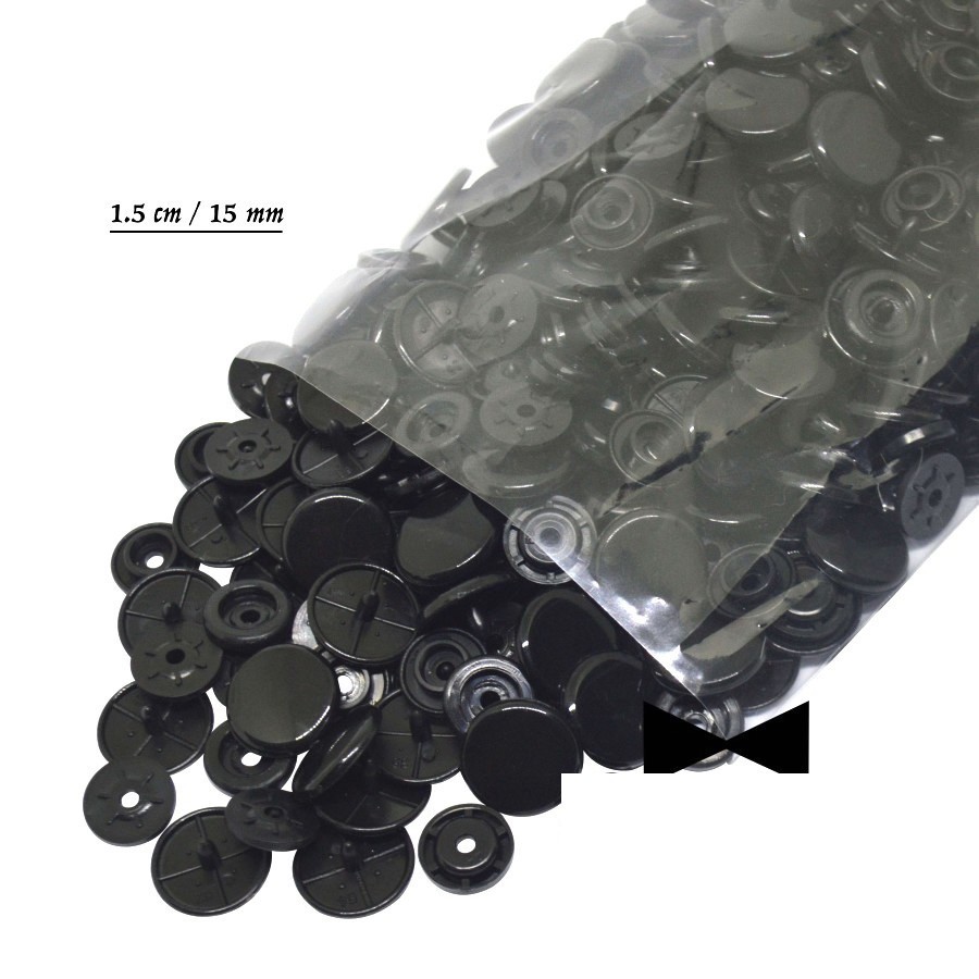 Kancing Cetet Jepret Snap Button Plastik 15mm Isi 10 gross / 1440 SET