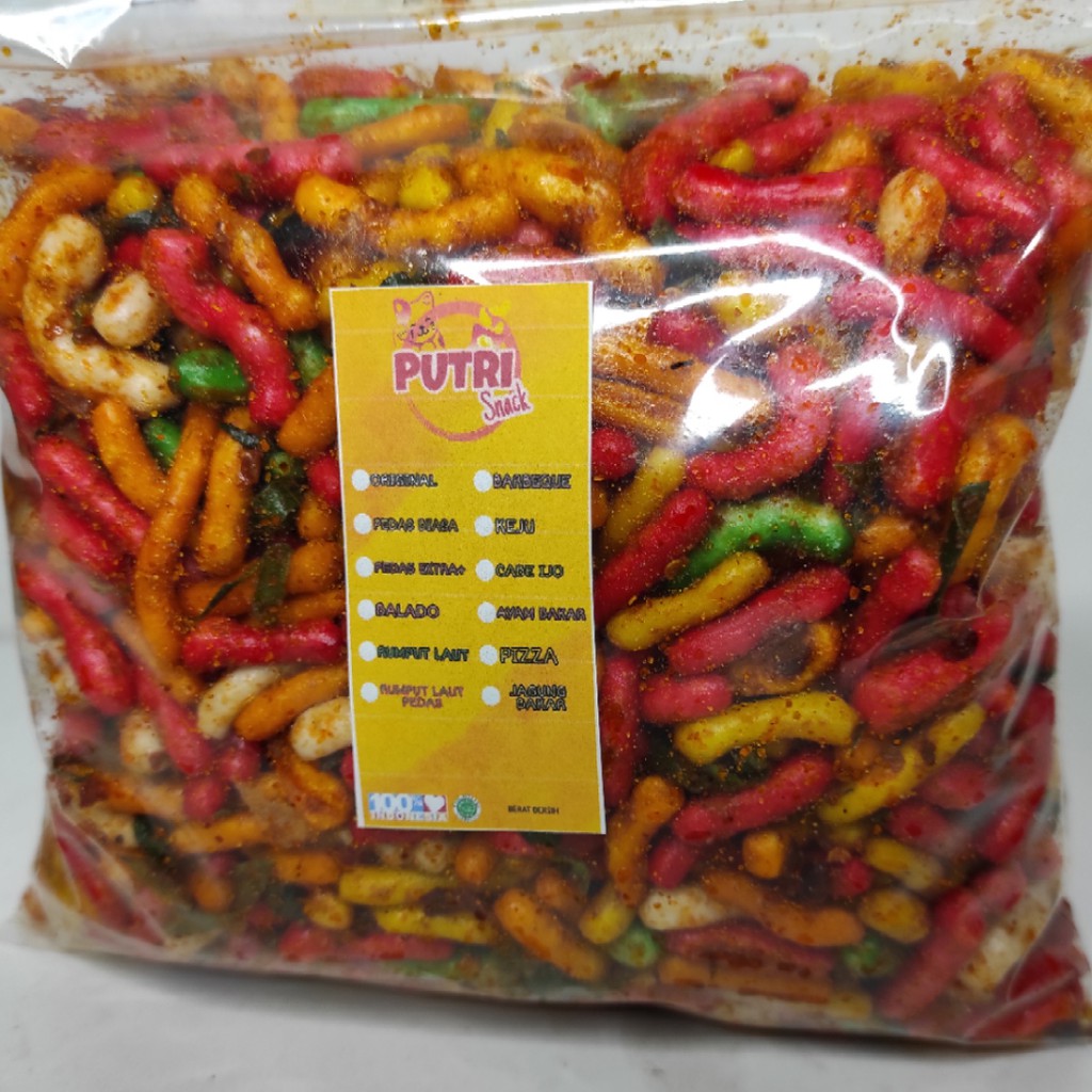 Gurilem Bantet Warna Seblak Kering 500gr Daun Jeruk