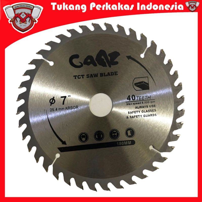 CIRCULAW SAW BLADE 7INCH 40MATA - MATA GERGAJI POTONG KAYU TCT 7×40T