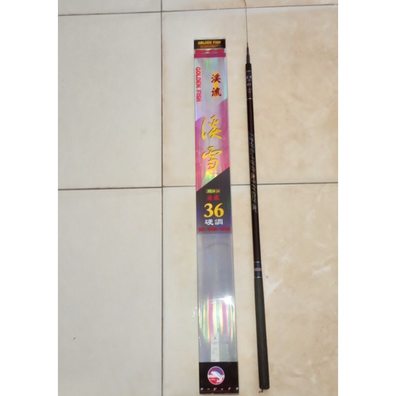 Tegek Golden Fish Blue Ice Bahan Carbon Panjang 360