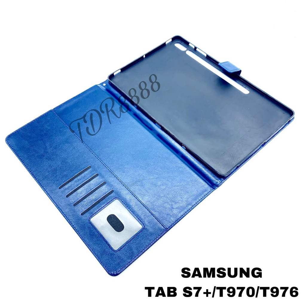 SAMSUNG TAB S7 PLUS - S7+ - T970/T976 - CASE BOOKCOVER FLIP KULIT SAMSUNG