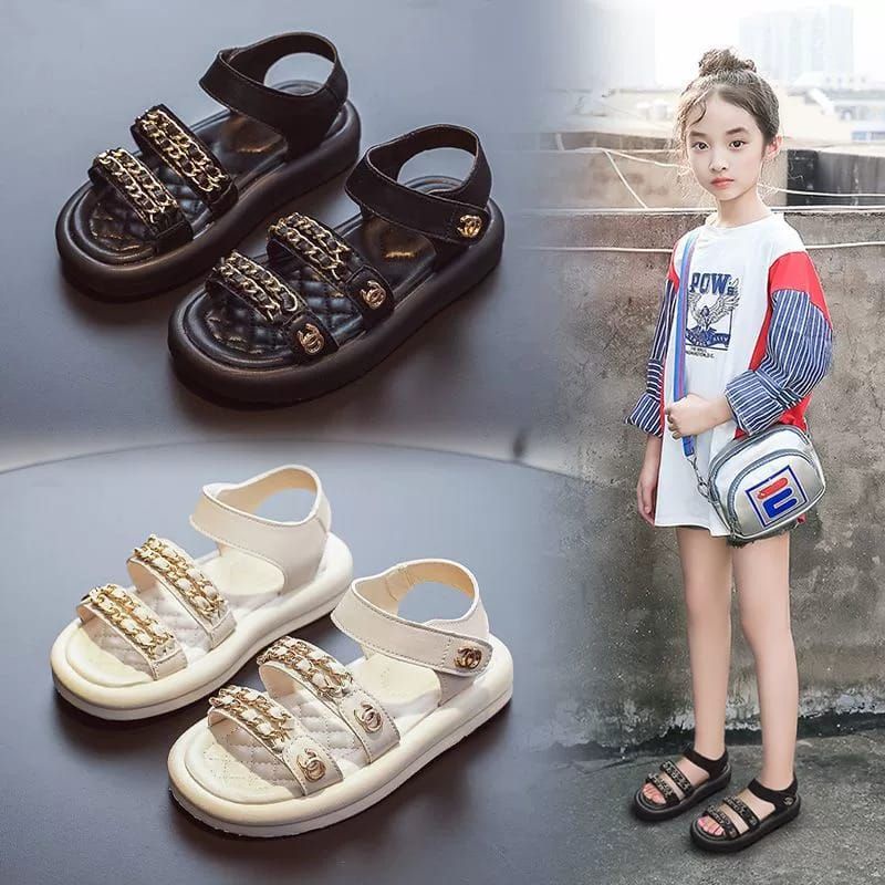 Sandal gadis sepatu cewek  Sol lembut sepatu putri musim panas