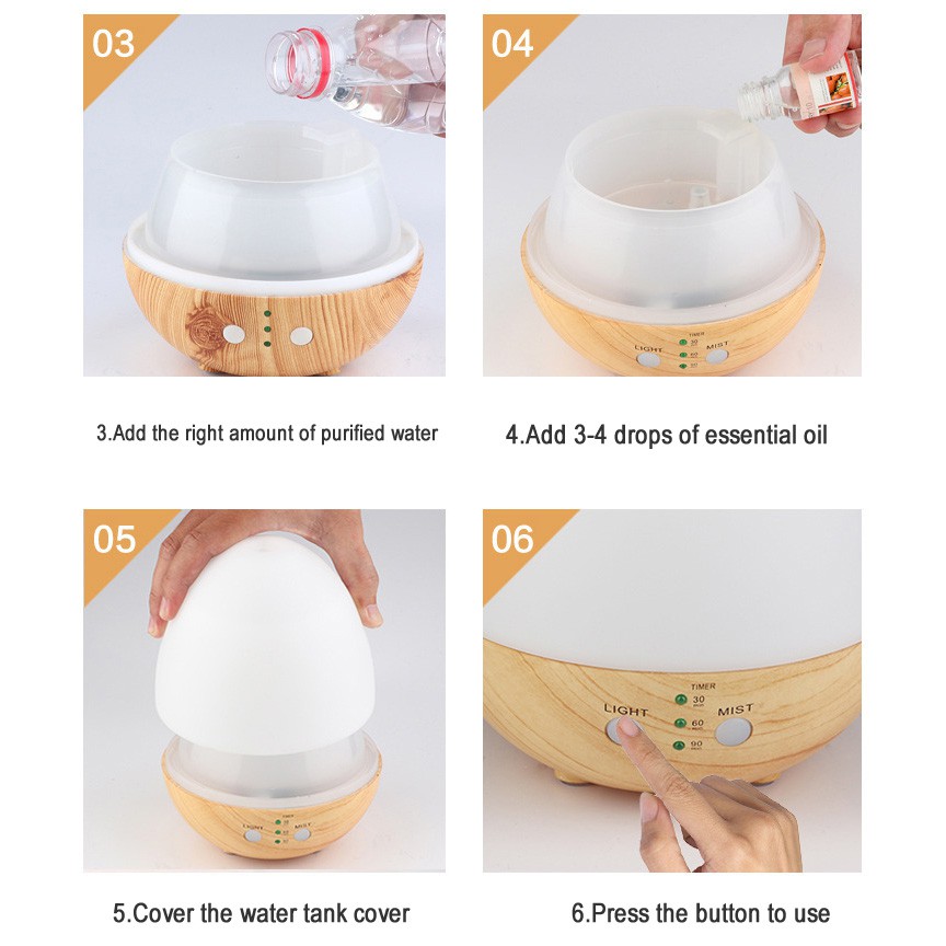 Humidifier Lampu Tidur Diffuser Aromaterapi