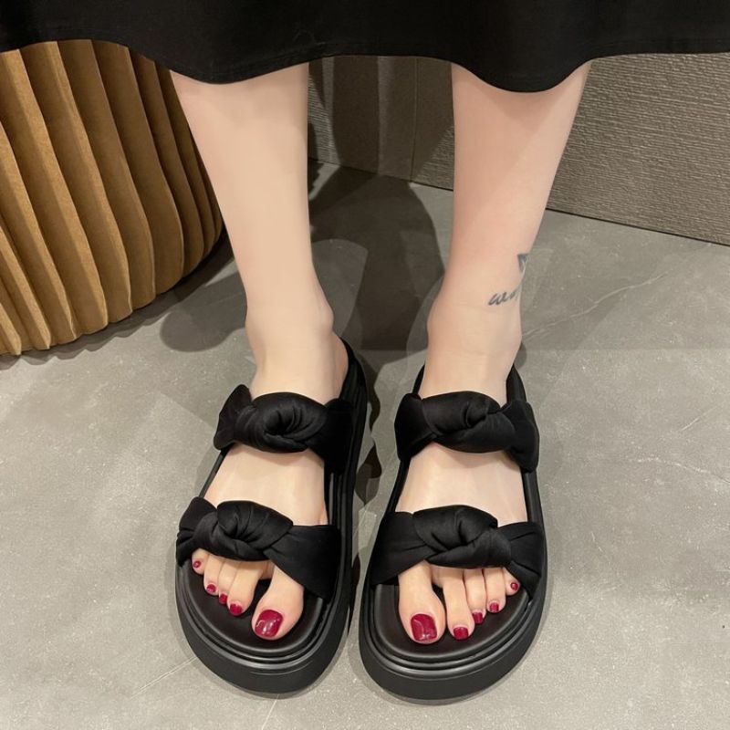 9075 Sandal Wanita Terbaru Sendal Korea Kekinian Flat Shoes