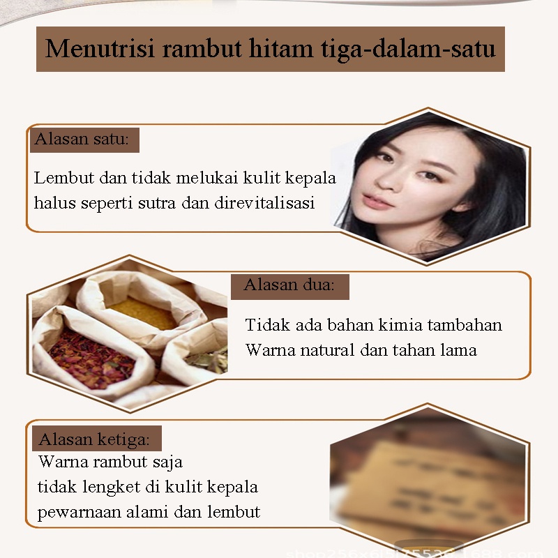 Pewarna rambut 650ml Shampo pewarna rambut  Cat rambut hitam cat rambut permanen