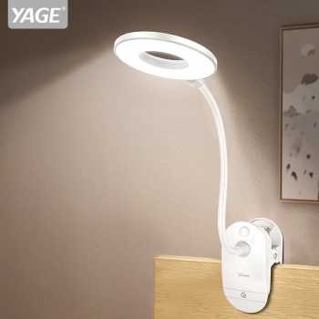 Lampu Meja Belajar LED Clip Circle Design Lampu Baca Jepit