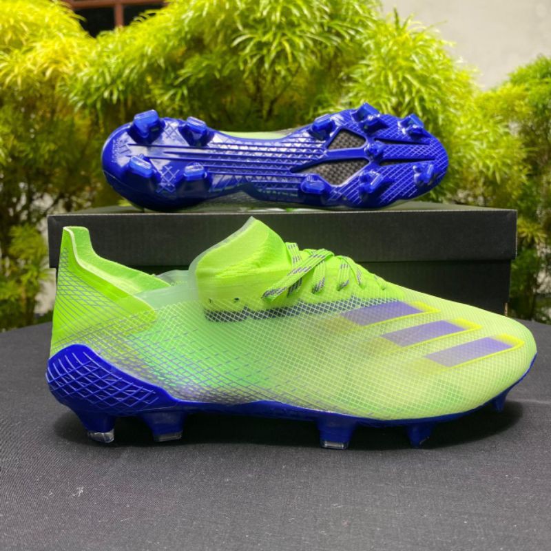 Sepatu Bola Adidas X Ghosted.1 Green Blue FG