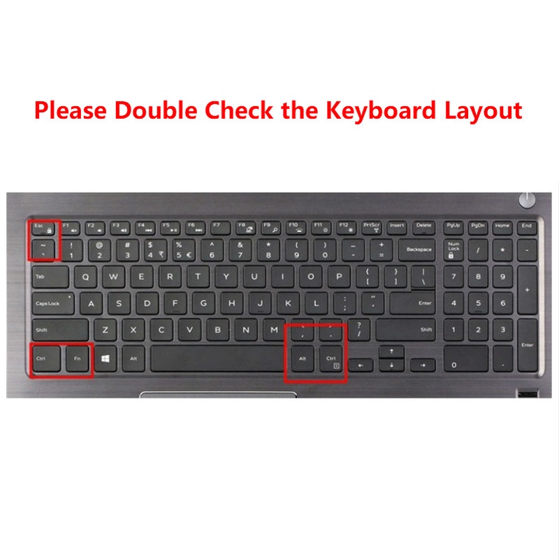 For 15.6 Inches Dell Inspiron 15 3000（3576） Soft Ultra-thin Silicone Laptop Keyboard Cover Protector