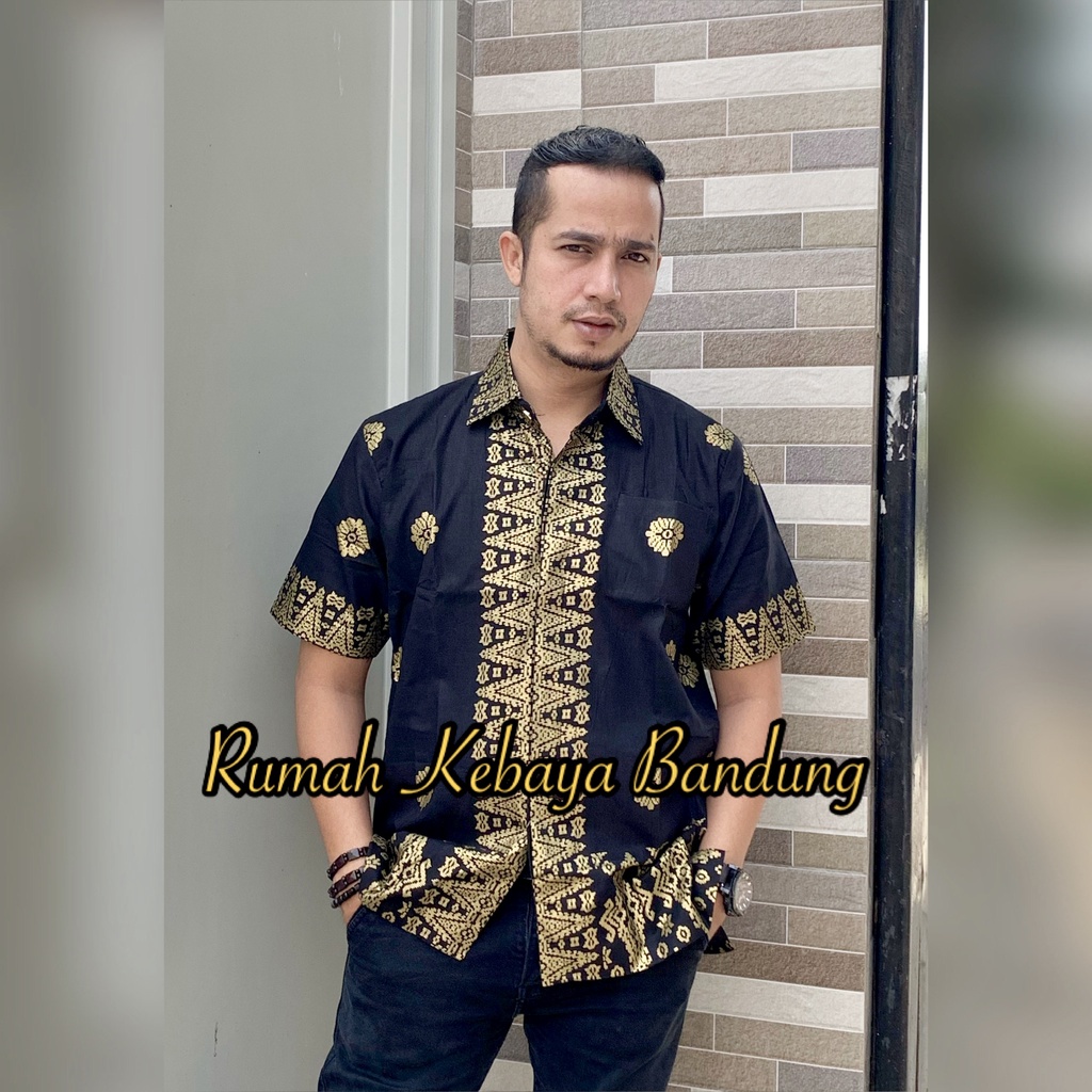 KEMEJA COUPLE ASHANTY NIA MAUDY BATIK JUPRI MOTIF SONGKET PALEMBANG(FOTO CEWEK TERPISAH)