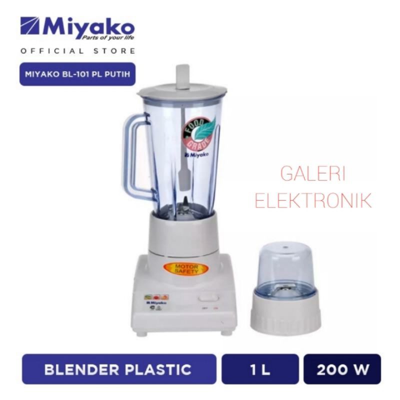 Blender Miyako Plastik 1 liter BL 1O1PL/301PLW