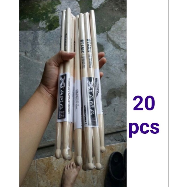 20 pcs / 20 pasang Stick drum maple