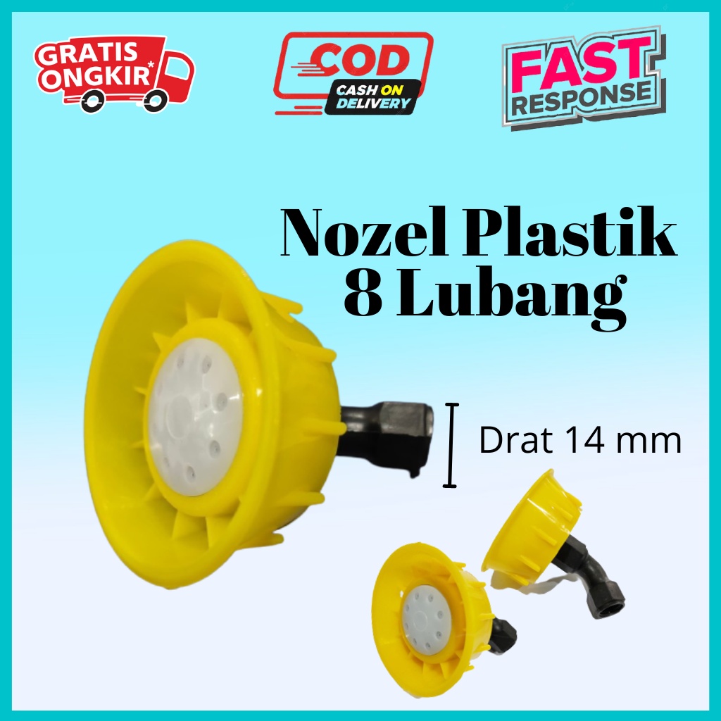 NOZZLE NOZZLE SPUYER NOZZLE PLASTIK 8 LUBANG NOZZLE SEMPROTAN PERTANIAN