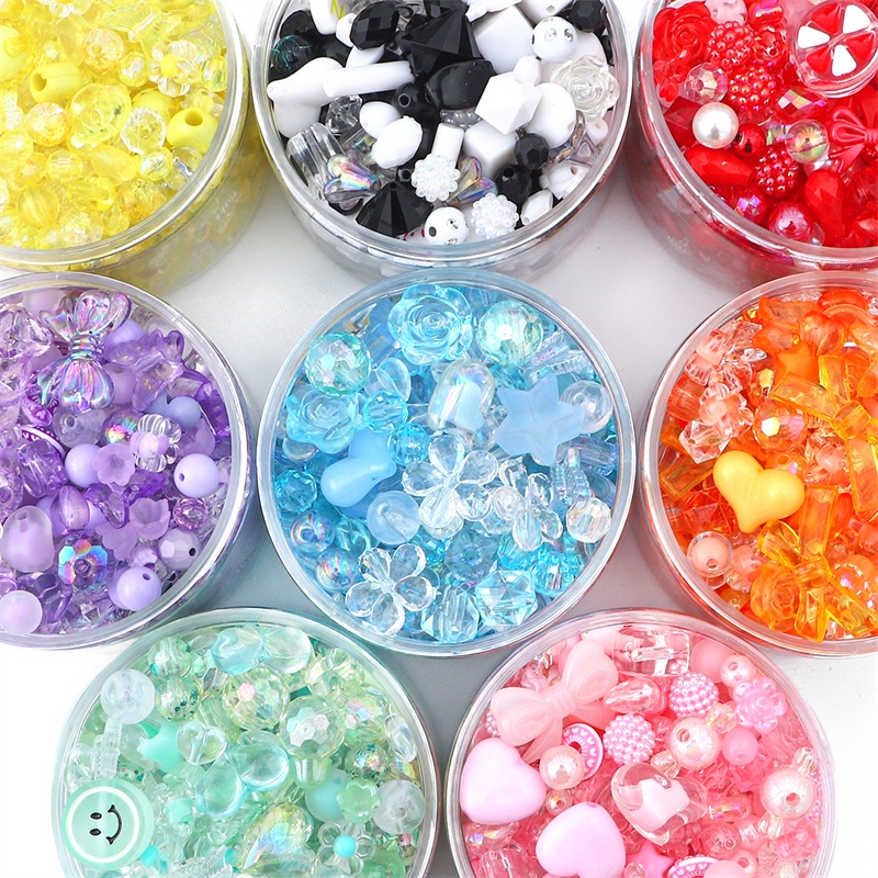 30g Manik-Manik Bentuk Acak Bahan Akrilik Untuk Membuat Perhiasan Kalung Gelang