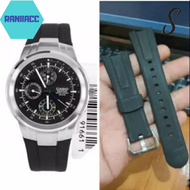 STRAP TALI JAM CASIO EDIFACE 305 EF305 EF-305 EF 305 HITAM