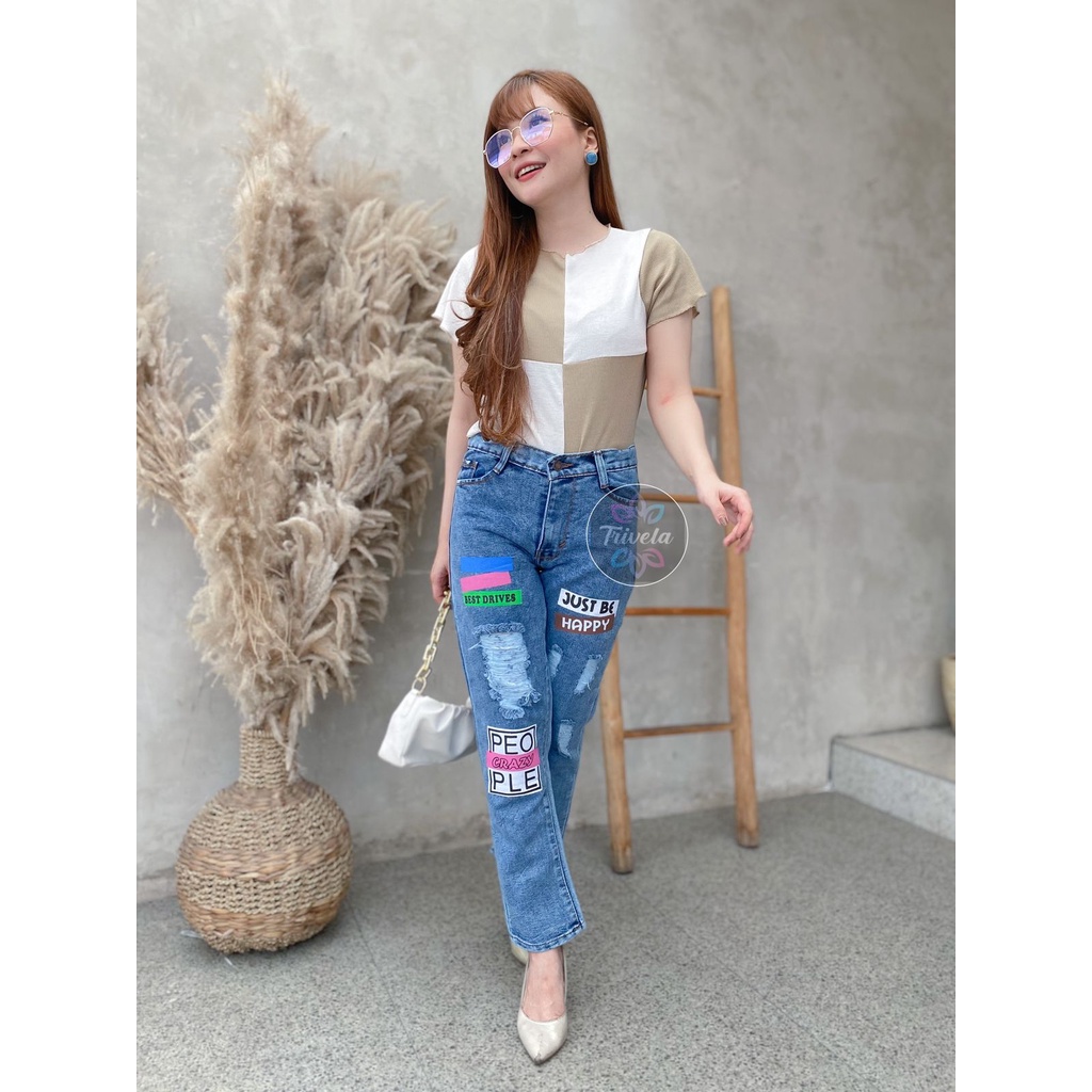 ROSALIE BOYFRIEND / CELANA JEANS BOYFRIEND SABLON