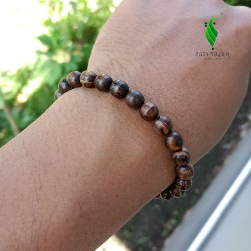 GELANG GALIH KAYU KELAMPIS HITAM ASLI SIZE 6MM KHAS KAYU LANGKA BERTUAH NUSANTARA